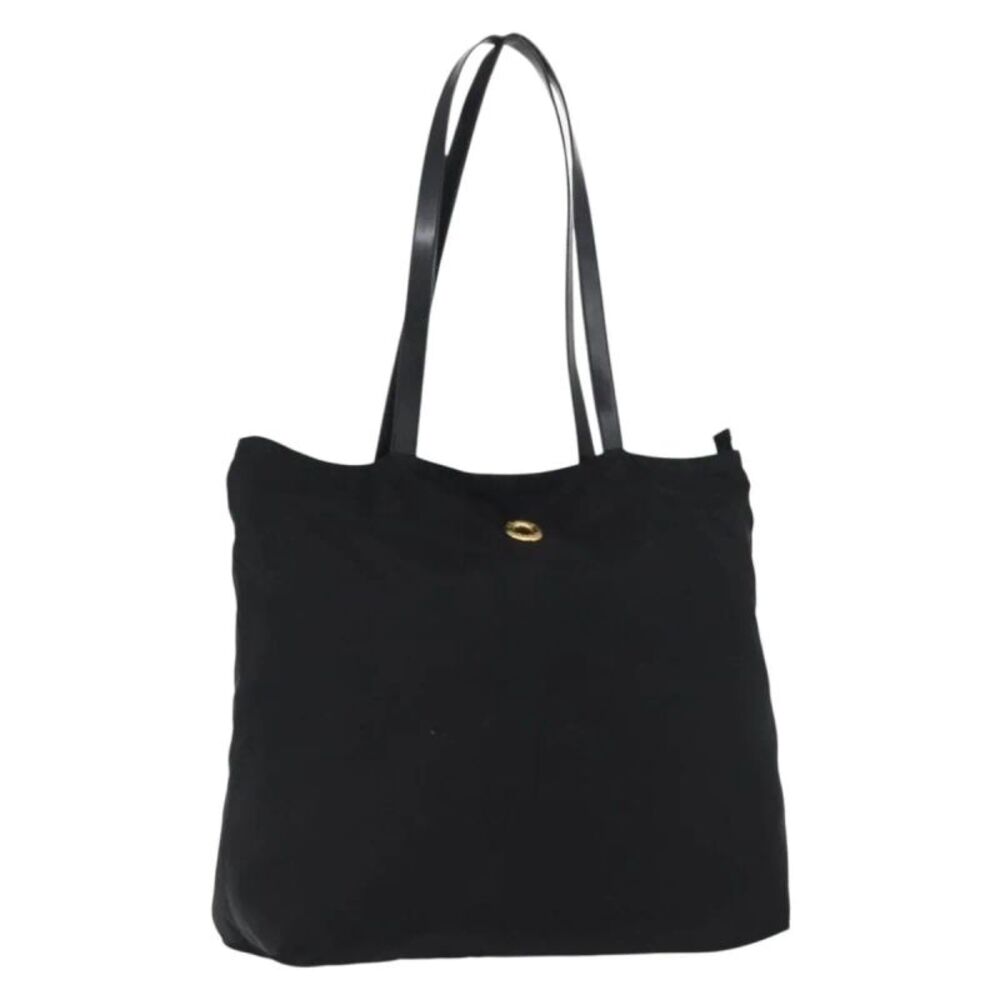 Celine Circle Logo Nylon Black Nylon Tote Bag Bag